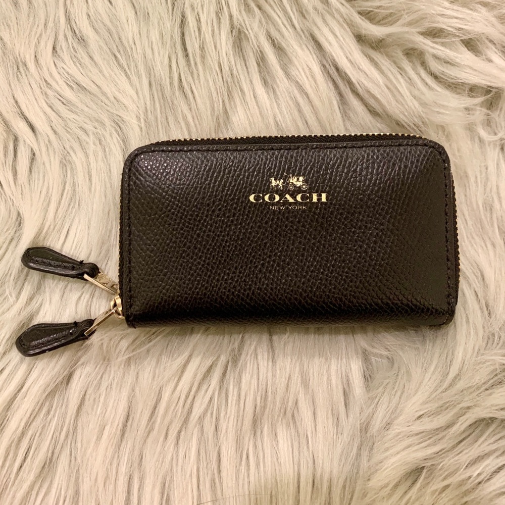 Coach black leather wallet